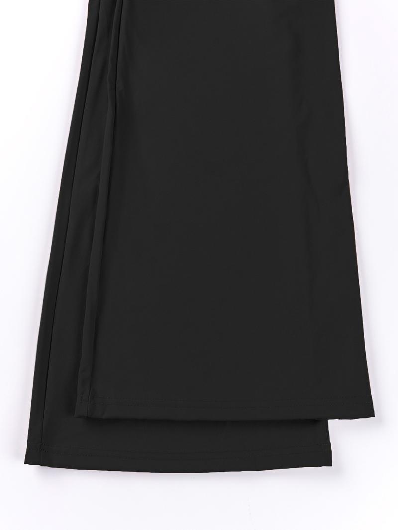 High Waist Loose Comfortable Breathable Elastic Long Pants, Butt Lifting Micro Flare Trousers for Women, All Seasons Fitted Bottoms