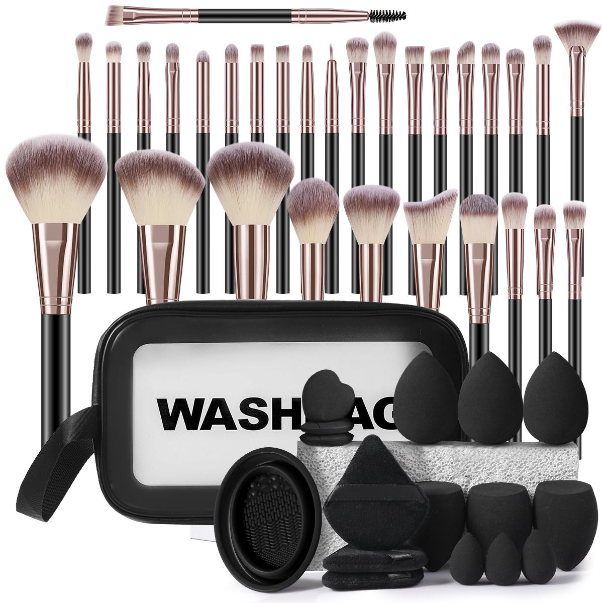 Multi-Piece Makeup Brush Set with Sponge, Premium Beauty Tool Kit, Makeup Brushes Set, Perfect for Flawless Makeup, Ideal for Makeup Enthusiasts
