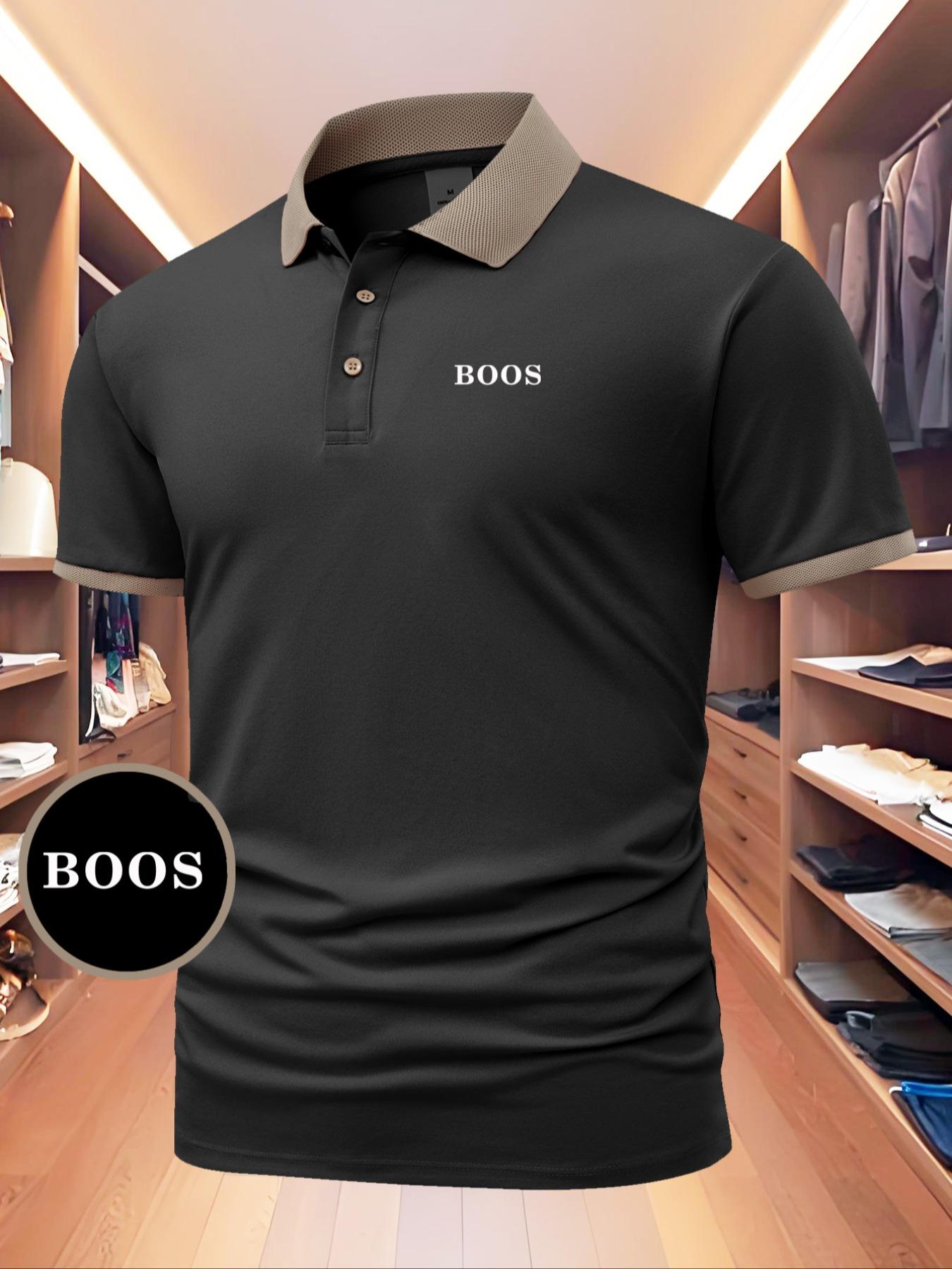 Men's Colorblock Short Sleeve Casual Collared Polo Shirt, Regular Fit Fashion Comfy Half Placket Top for Summer, Men's Clothes for Outdoor Wear, Menswear