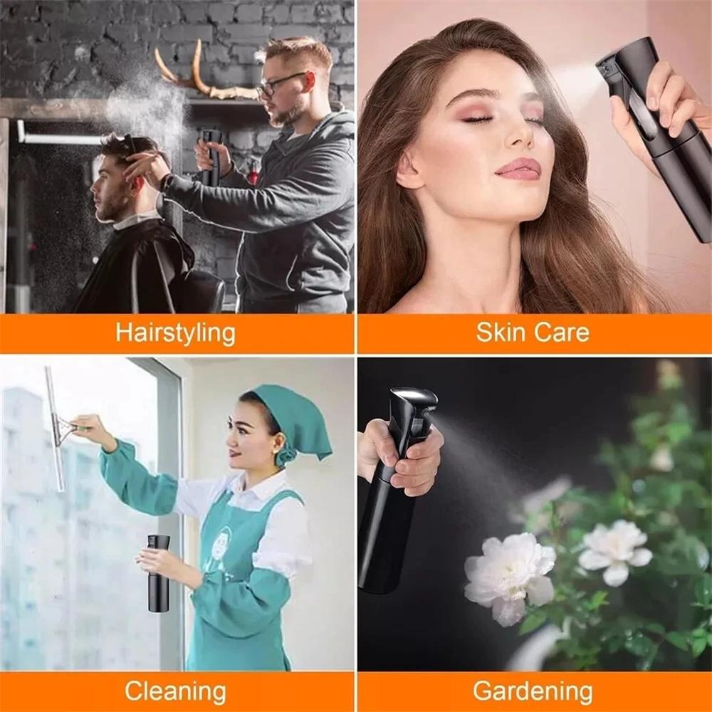 200ml/300ml empty spray bottles, refillable fine mist spray bottles, suitable for hair styling, cleaning, gardening, continuous watering, and also can be used as a sprayer.