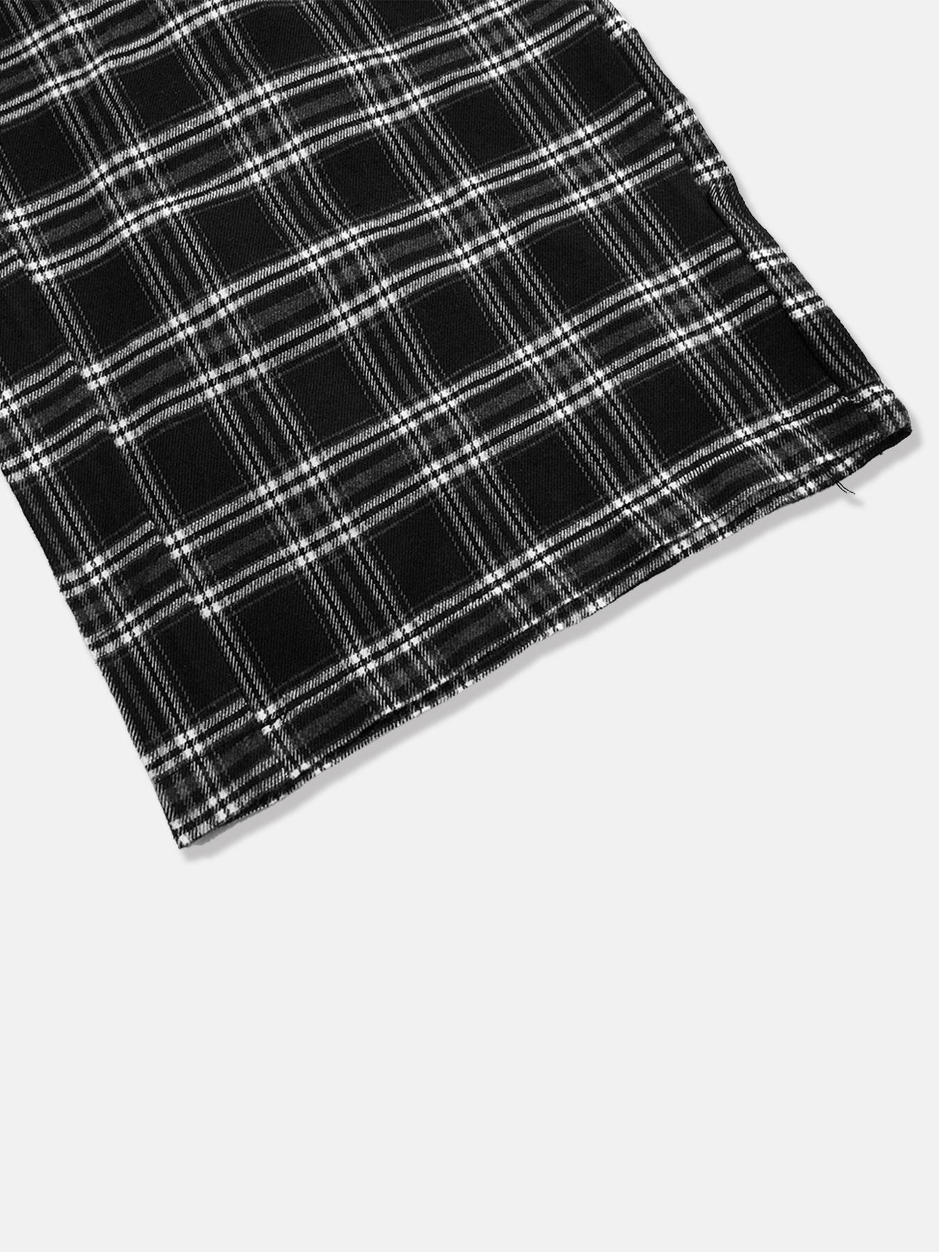 Women's Off-Shoulder Loose Short Sleeve Top with Plaid Pants Pajama Set, Loungewear, Homewear, Fashionable and Comfortable, Ideal for Daily Activities and Home Wear, Matching Loungewear
