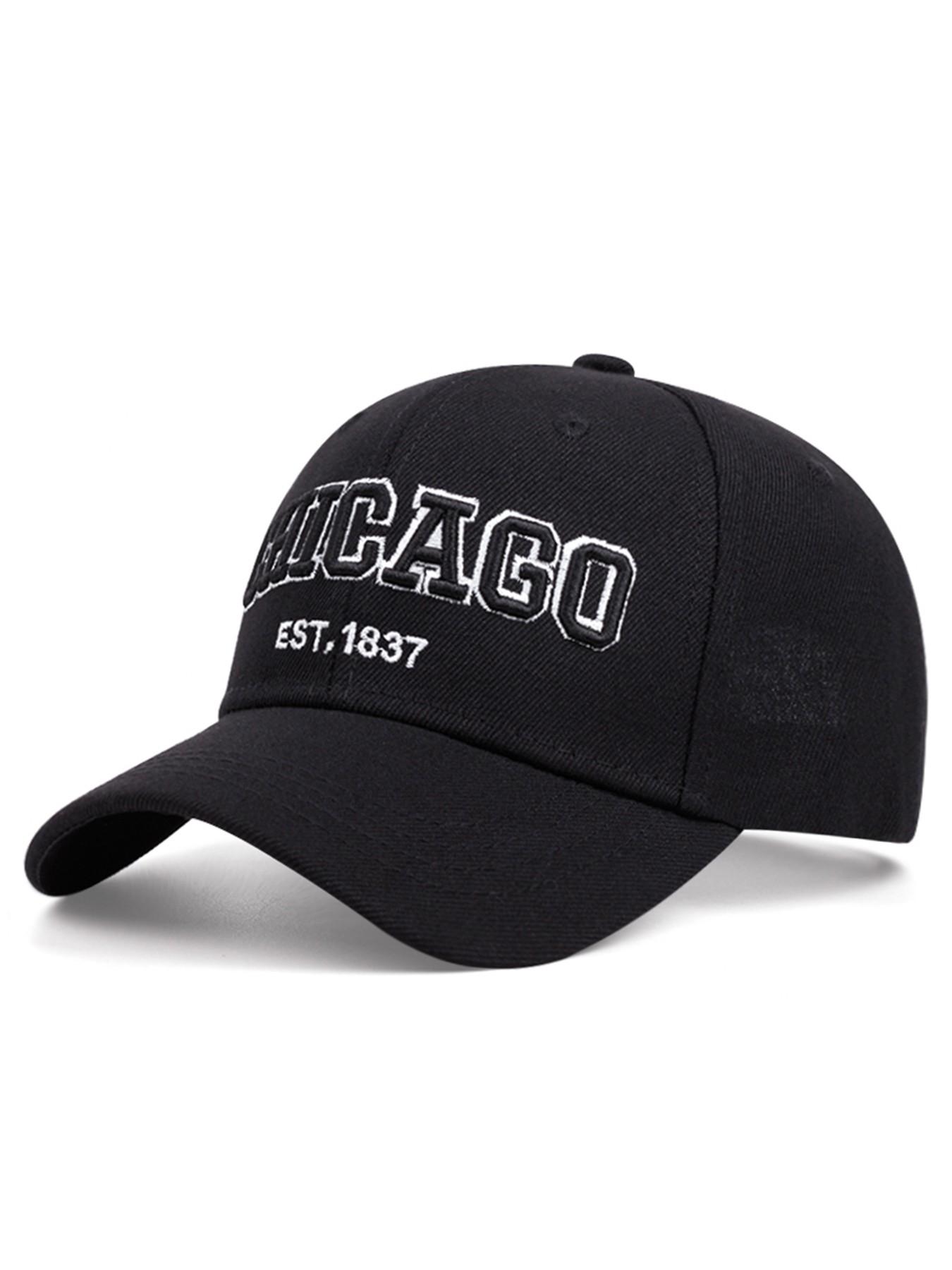 2026 New Simple Creative Hip Hop Hat CHICAGO Embroidered Hardtop Baseball Hat Street Fashion Personalized Skateboarding Hat Daily Commuting Decorative Hat Outdoor Leisure Sports Sunshade Hat Male Female Same Style