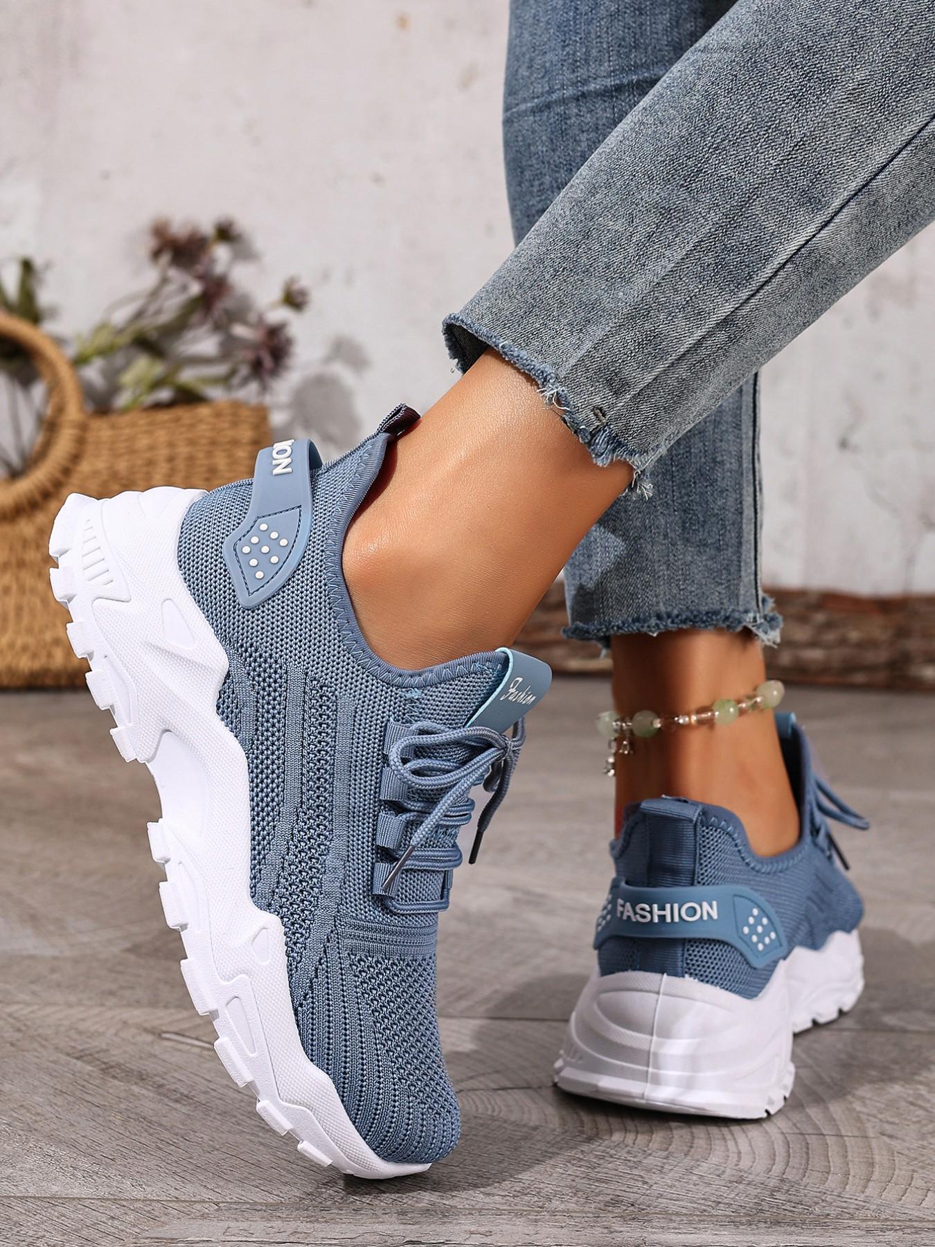 Women's New Casual Sports Shoes, Large Size Lightweight Soft Sole Anti-Slip Comfort Low Top Lace-Up, Perfect for Travel Shopping Garden Beach Activities Walking Shoes