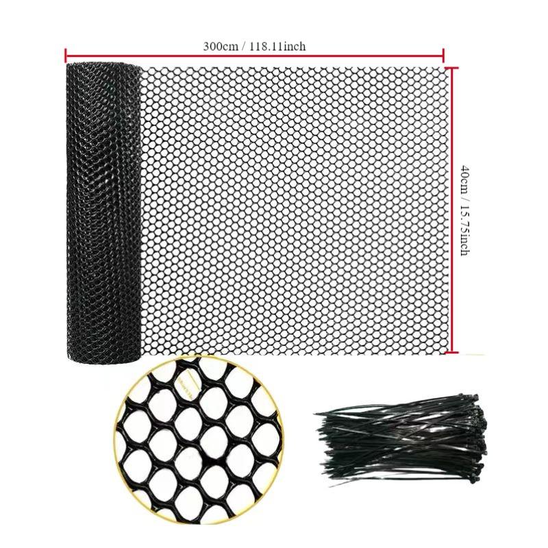Plastic Wire Mesh Fence, Chicken Wire Net for Poultry, Animal Barrier, Flowers, Gardening, Width 40 Cm, Hole Size 8 Mm, Pest Control Netting