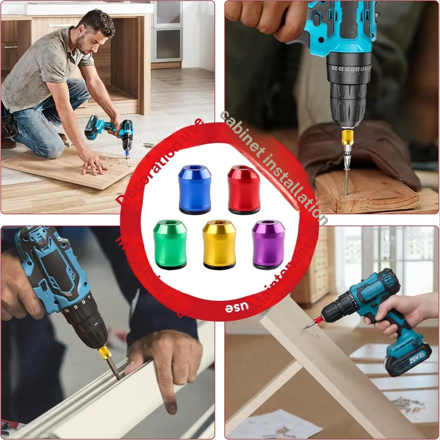 Strong Magnetic Screw Holder Ring, 2026 New Screwdriver Head Magnetic Ring Bit, Universal Magnetic Screw Holder for Drill, Anti-Slip Screwdriver Holder for Power Tools, Mechanics & Carpenters