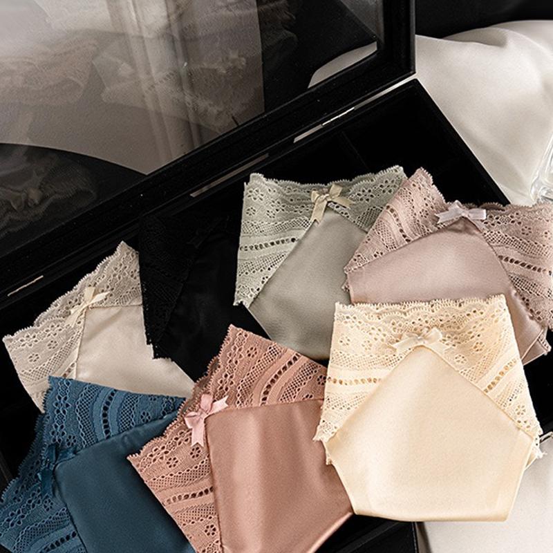 Women's Lace thongs7 Piece Low Rise Panty Set Cotton Women's Underwear Sexy No Show Soft Seamless Bikini Women's Underwear Breathable Casual Daily Use