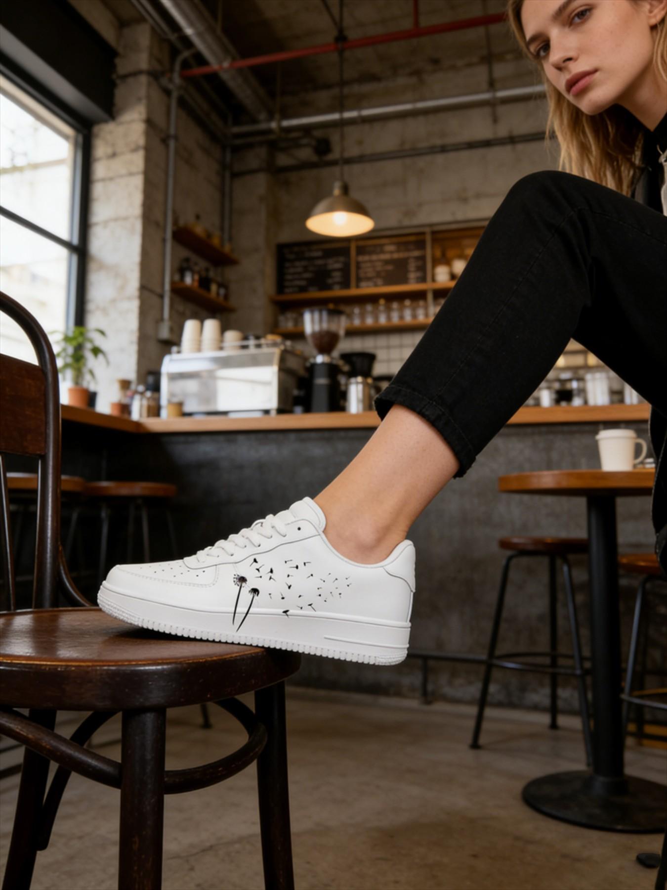 Customizable Letter Design Sneakers, Style Visible Foot Small Casual Shoes, Unique Personalized Footwear for Everyday Wear