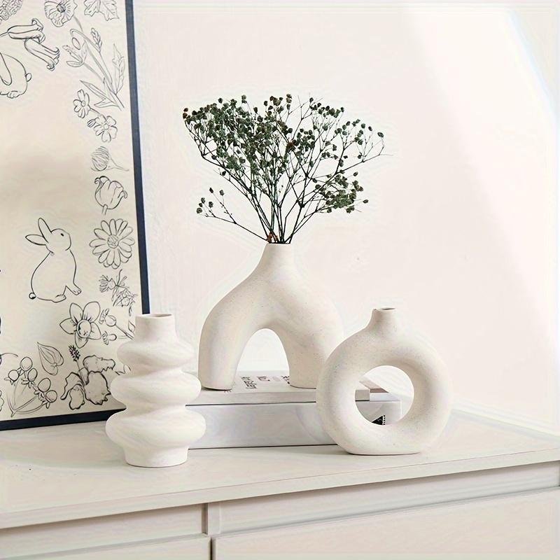 Set of 3 Bohemian ceramic vase set, decorative vase ornaments, wedding living room, bedroom, coffee shop, dining table decoration gifts