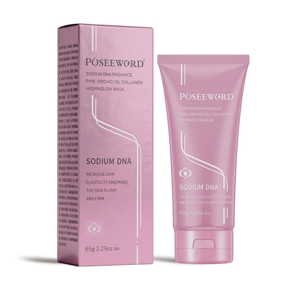 2 Pack Sodium Dna Radiance Orchid Oil Collagen Hydraglow Mask, Moisturizing Peel-Off Mask, Multi-Pack Liquid Form, No Allergen