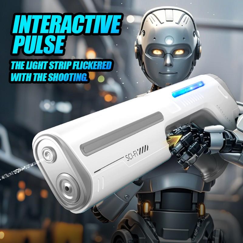 Bestselling Electric Continuous Fire Water Gun, Pulse Light Electric Water Gun, Summer Water Toy, Automatic Suction Fill Water Gun