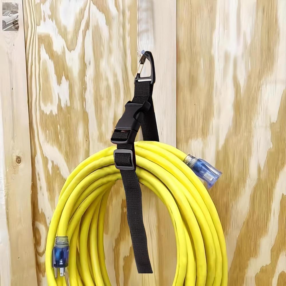 Adjustable Extension Cord Organizer | 3-Axis Buckle Design Durable Polypropylene | Workshop Garage Cable Storage Essential