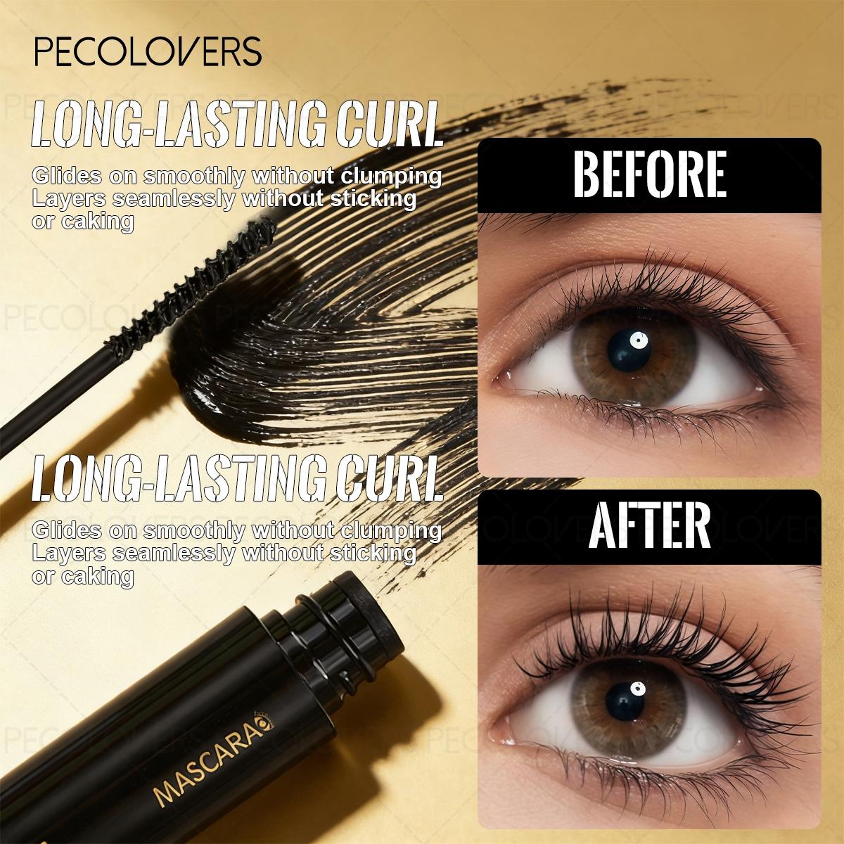 1pc Eyelash Mascara- Chic Metallic Black Exterior, Fiber-Enhanced Extra Long Effect, Curling & Volumizing Dual Action, All-Weather Smudge-Proof Wear, Gentle Application, Perfect for Special Occasions & Daily Glam Look - Waterproof Lengthening Mascara