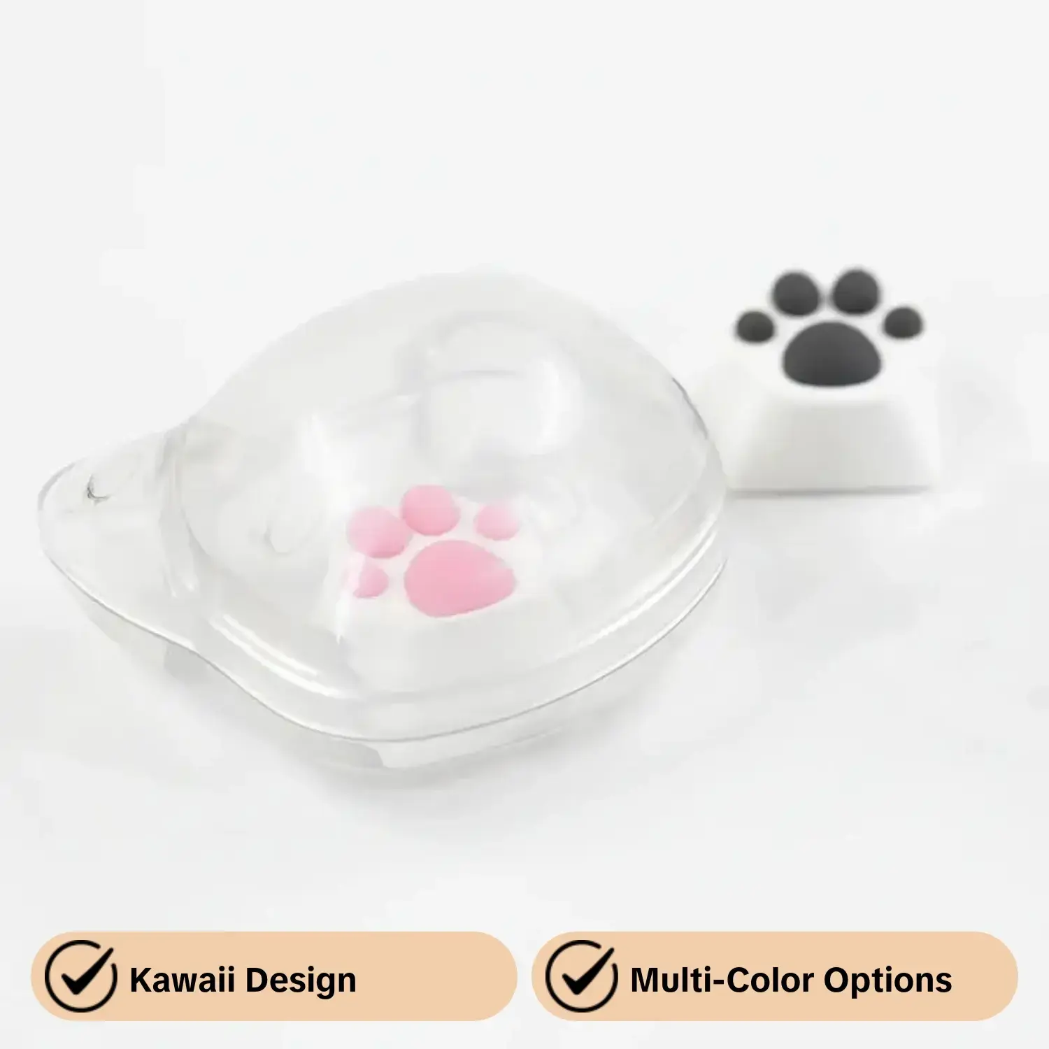 Zomoplus Kawaii Cat Paw Keycap Multi-Color ABS & Silicon Artisan Keycap for Mechanical Keyboard