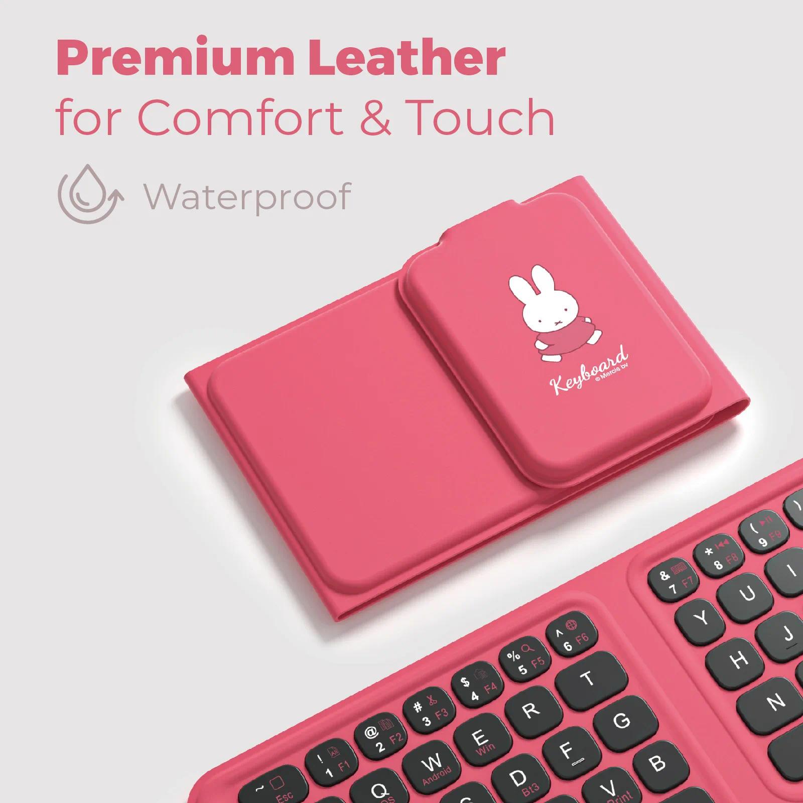 kawaii Miffy Foldable Wireless Bluetooth Keyboard for Connecting