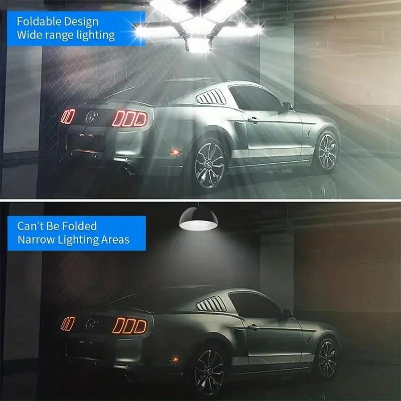 Flexible Panels LED Garage Light E26/e27 Screwed Bulb, Adjustable Lights, Workshop Lighting Bulbs, Industrial Bulbs, Durable & Efficient