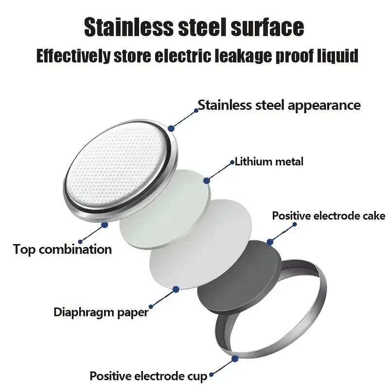 5pcs Cr2032/cr2450/cr2430/cr2477 3v Lithium Button Coin Cell Batteries, Compatible for Electronic Remotes, Toys, Digital Weighing