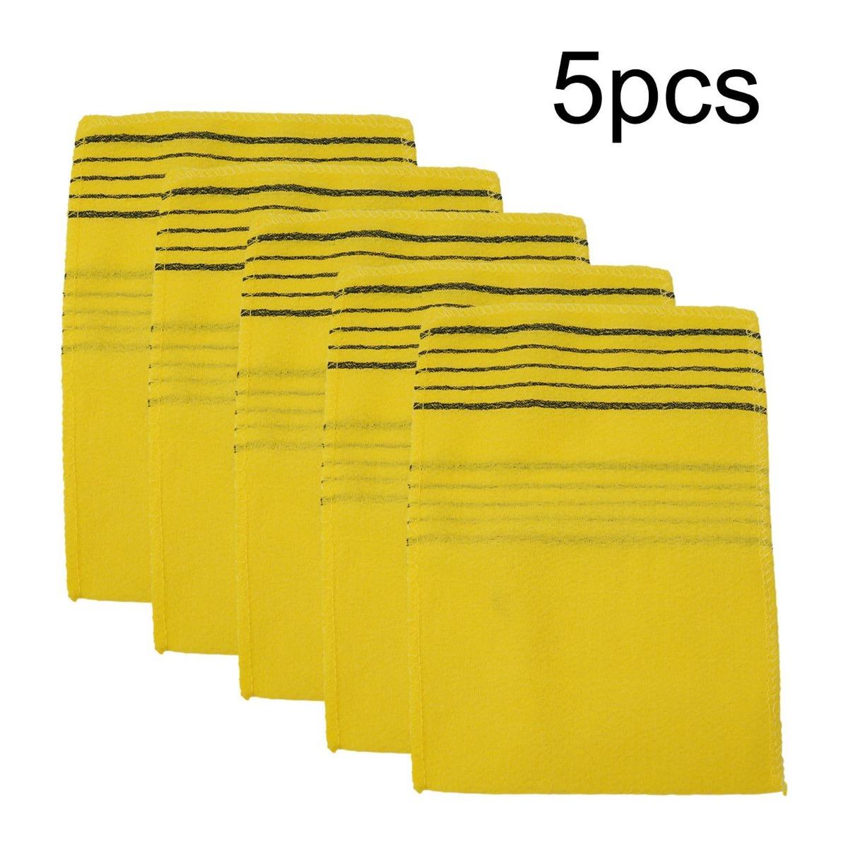 5PCS Korean Exfoliating Shower Gloves - Deep Cleaning Bath Mitts for Smooth Skin, Body Scrub (Personal Care for Camping & Hiking)