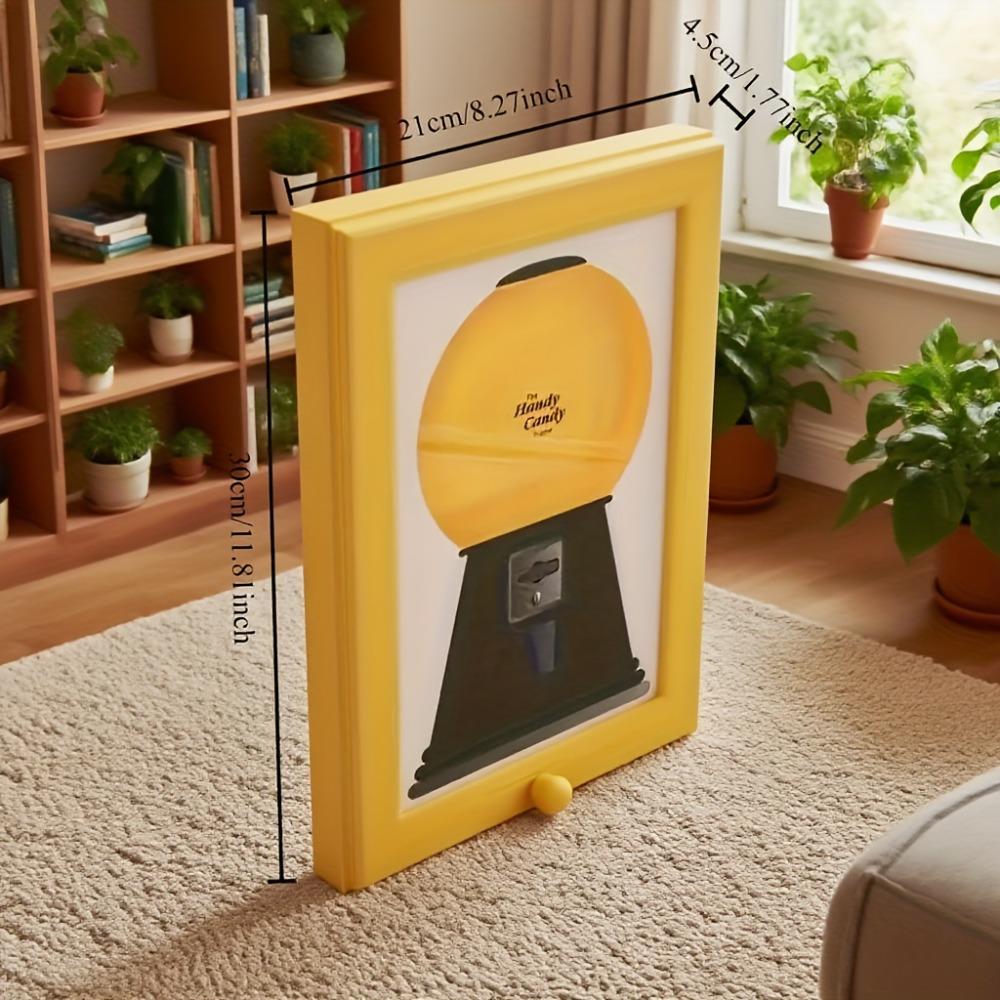 Candy dispenser, perfect Christmas gift candy distribution rack, square frame design, can be hung on the wall, equipped with candy distribution function