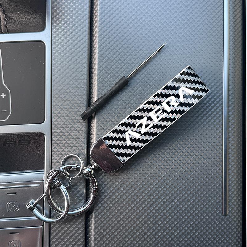 Hyundai Azera Carbon Fiber Keychain, Multiple Colors, Durable & Stylish Design, Perfect Gift for Car Enthusiasts