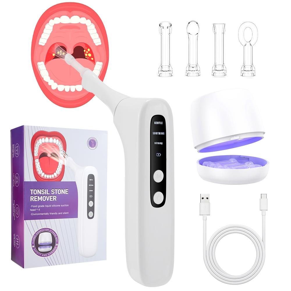 Electric Vacuum Tonsil Stone Removal Throat Stone Remover Suction, Adjustable 3 Modes Oral Cleaner, Oral Care Tool