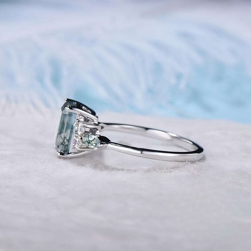 Elegant and stylish, this exquisitely crafted white cubic zirconia ring for women is perfect for parties, banquets, engagements, and as a holiday gift for ladies