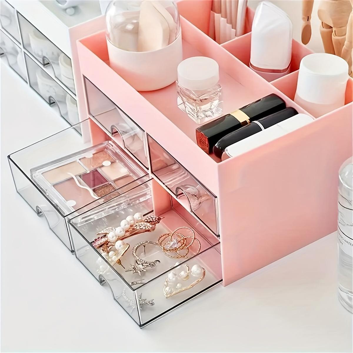 1 Piece Multi-layer Desktop Drawer Storage Box, Classified Storage for Cosmetics, Jewelry, Stationery and Makeup Tools, Space-saving Design Suitable for Vanity, Bathroom and Office, Multi-functional Home Organizer