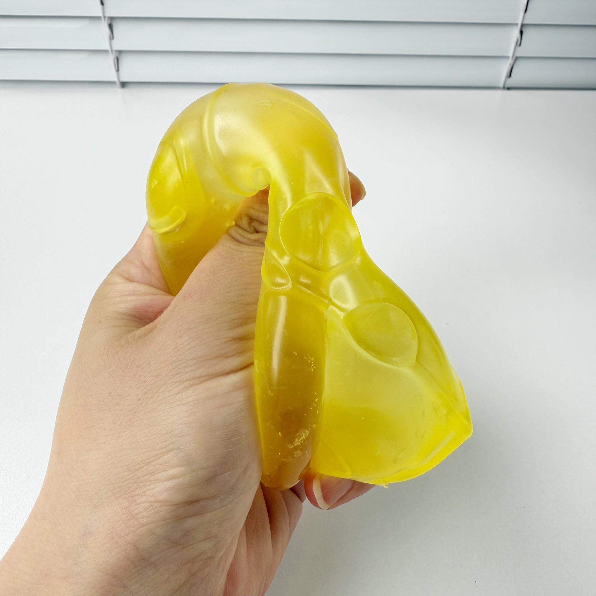 Moldable Squishy Cheese Block,Finger Sucking Cheese Stress Relief Toy, Non‑rebounding, shapeable Unisex Gift, Perfect for Relaxation and Fun, Ideal Present, Stress Relief Fidget, Stress Relief Squishies