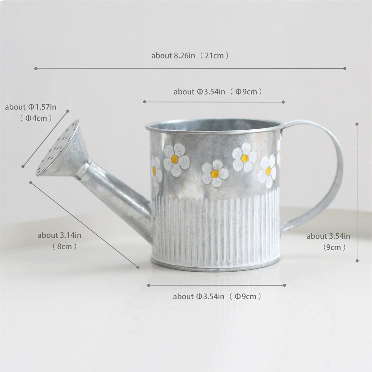 Vintage Floral Print Metal Watering Can Planter, European Style Vase for Garden Decor, Suitable for Indoor and Outdoor Use