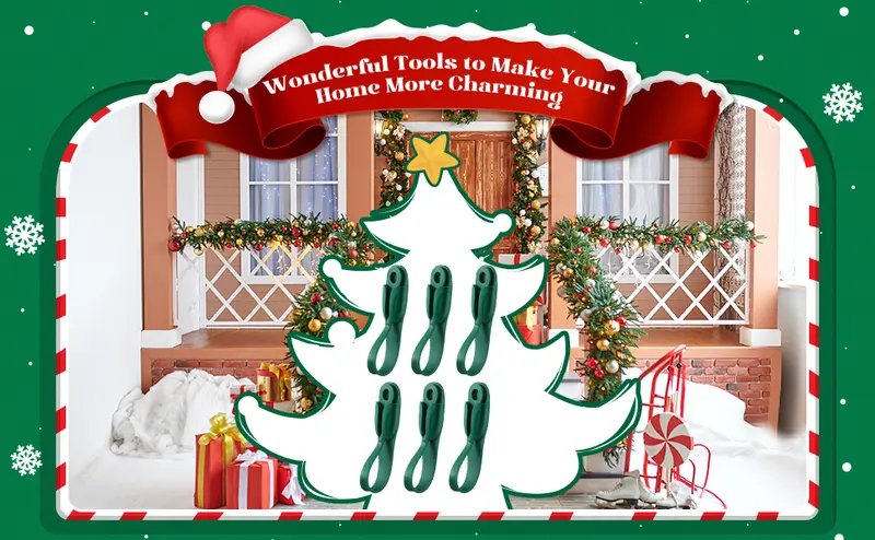 Christmas garland hanger installation details