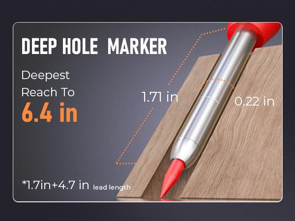 Nicpro 5 Pack Carpenter Pencil with Sharpener & Holders, Mechanical Carpenter Pencils Set with 53 Refills, Deep Hole Marker Woodworking Pencils, Heavy Duty Construction Pencils for Architect-with Case