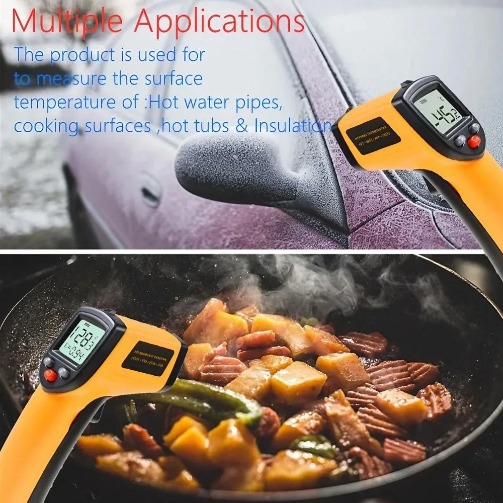 Professional Non-Contact Infrared Thermometer Gun - High Accuracy Laser Temperature Gun for Automotive Repair, Electrical & HVaC Maintenance. Instant Read, Durable & Fast Response Tool for Engine Diagnostics & Industrial Equipment.