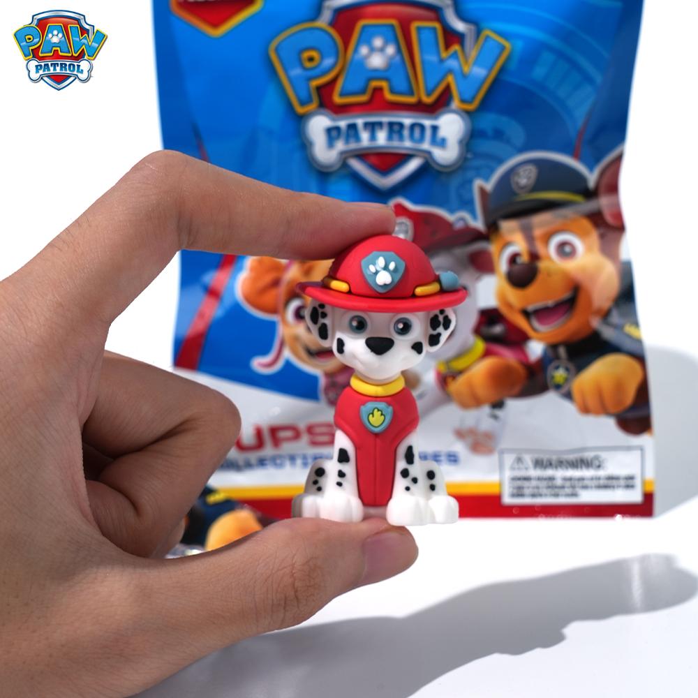 1PC Paw Patrol Officially Licensed Paw Patrol Doll Blind Bag Random One 8 Pups Collectible Figures Cute 3D Image Surprise Bag Chase Rubble Marshall Skye Rocky Zuma Liberty Everest Character Blind Bag