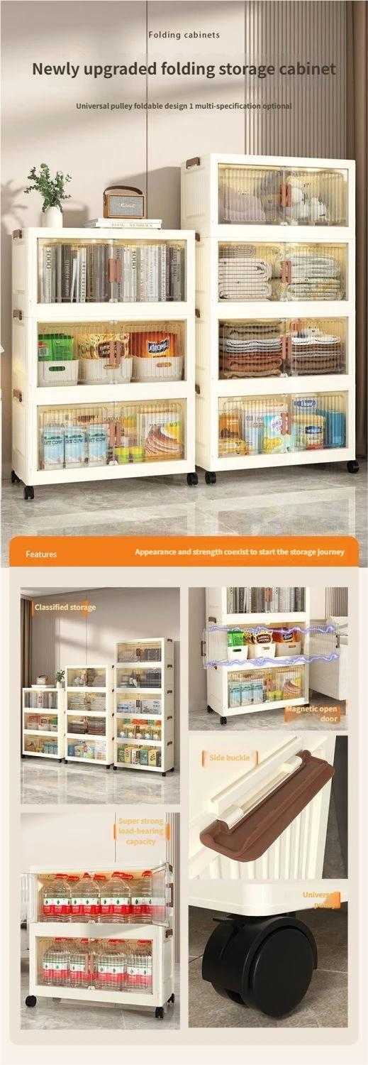 Foldable Storage Cabinet for Home Use, Wardrobe, Clothes Organizer, Toy Snack Display Rack, Multi-Purpose Storage Shelf