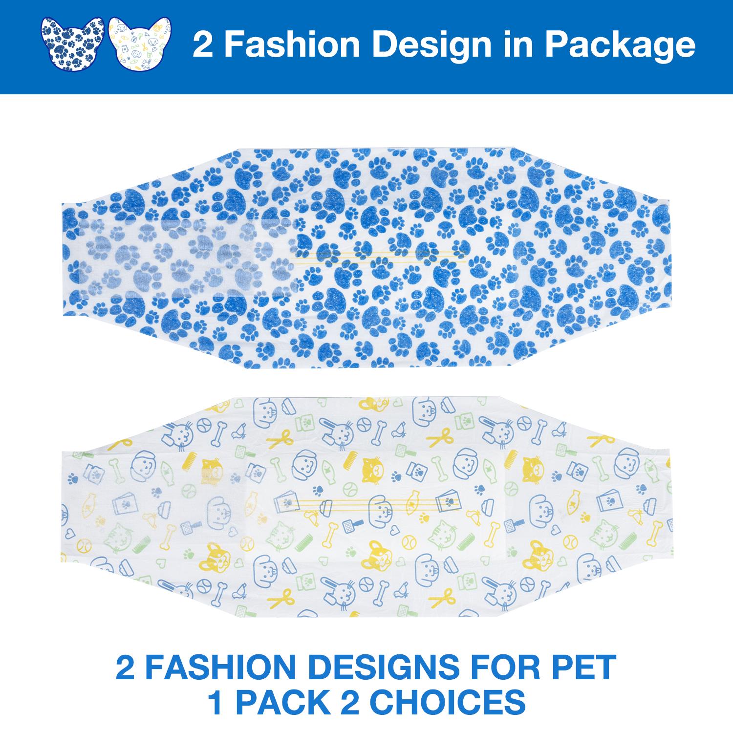 [Restock A]Dono Disposable Male Dog Diapers with Wetness Indicator & Leak-Proof Belly Wraps Rapid-Dry Gel Technology for Excitable Urination Incontinence Size X-Small Small Medium Large 24 Bags for Dogs Toilet Supplies Training