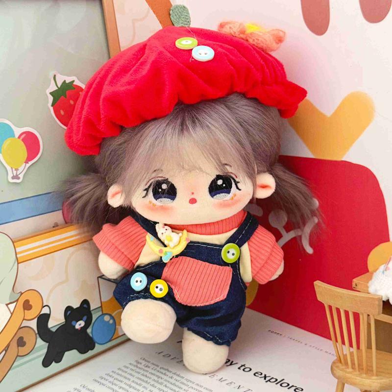 20cm Kawaii Plush Cotton Doll Idol Stuffed Super Star Figure Dolls No Attribute Crying Cotton Doll Can Change Clothes Kids Gift