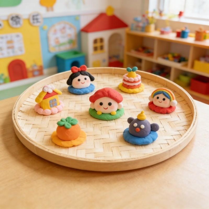 Natural Bamboo Woven Sieve Tray - Handmade Round Bamboo Basket for Drying Fruits, Vegetables, Herbs, and Kids Art Decor, Rustic Wall Hanging Decorative Tray