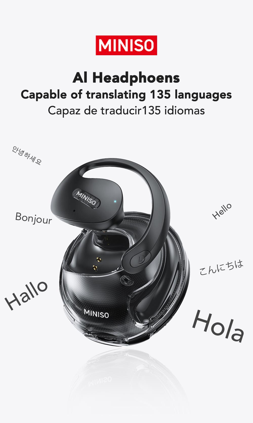 MINISO X15Pro Wireless Headphones Bluetooth 5.4 Sport Earphone Support 135 Languages HIFI Sound Quality