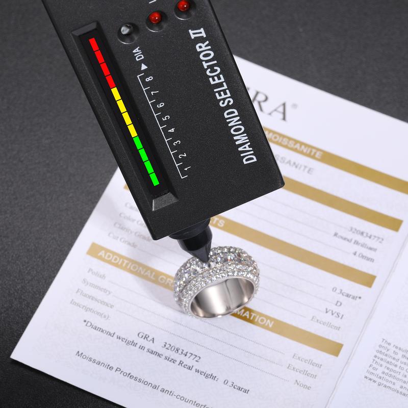 【#R60 】UCCIYO Fine Jewelry VVS1 Synthetic Moissanite Rings For Men Hip Hop Pave Setting S925 Sterling Silver Rings Hip Hop Jewelry FallFreshness