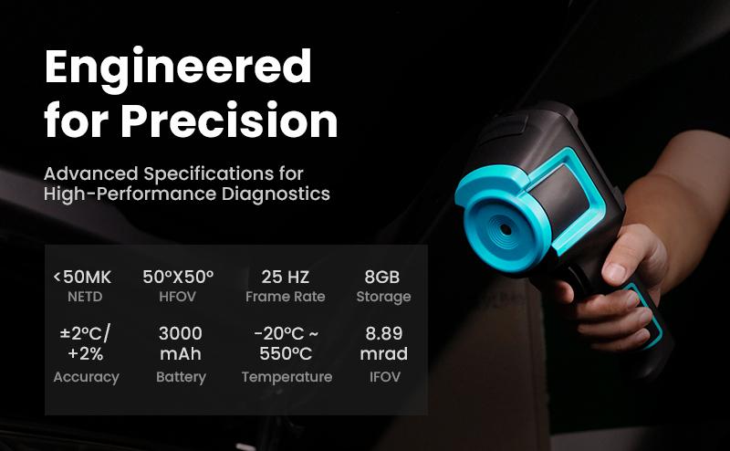 Mileseey TR10 Thermal Imaging Camera, Super Resolution 240 x 240, 25 Hz Refresh Rate, Temperature Range -4°F to 1022°F, 2.8-inch LCD Display,Handheld Infrared Imager, 10-Hour Battery Life for Inductrial,temp gun