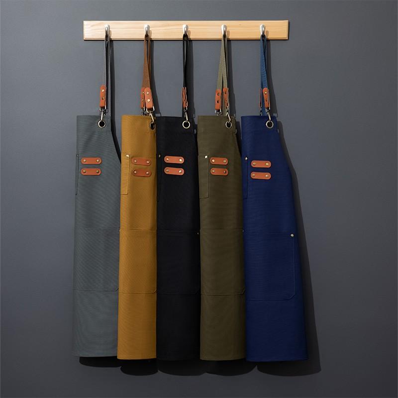 Adjustable Canvas Apron for Kitchen, Restaurant, Coffee Shop, Garden, Garage, Unisex Design, Durable Material, Perfect for Workwear