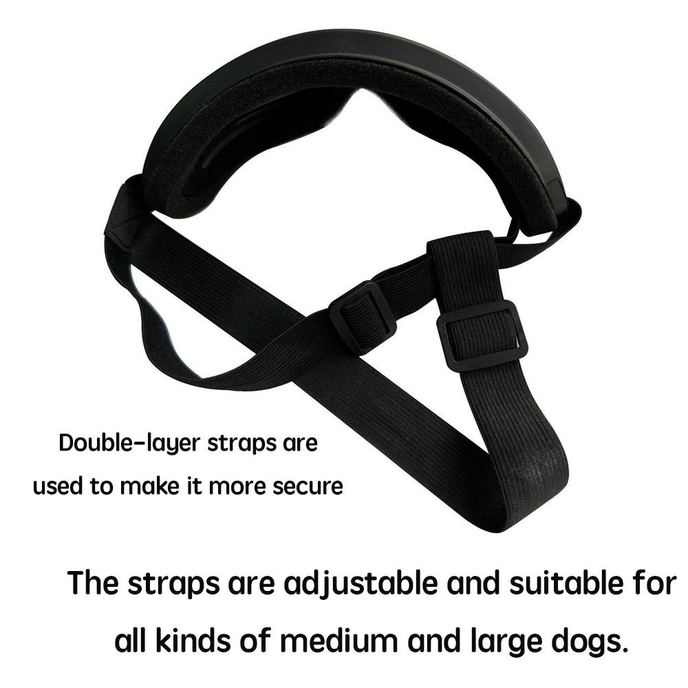 Dog Goggles, Stylish Pet Sunglasses, Large Dog Eyewear, Windproof, Unique Pet Accessory, Perfect for Photos, Cute Outdoor Gear, Dual Straps