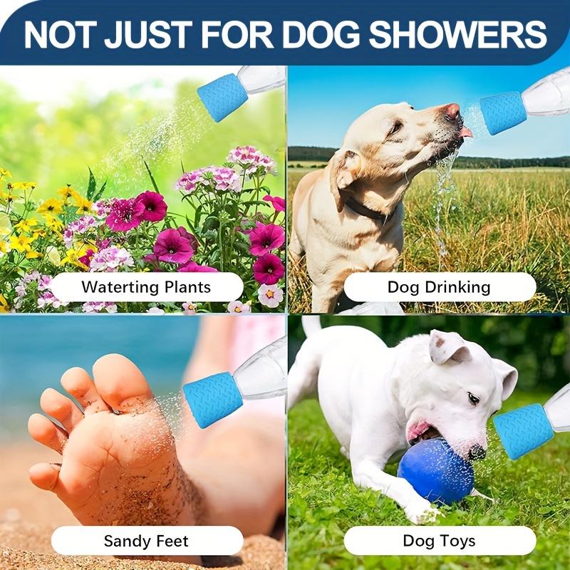An innovative silicone pet shower nozzle, portable pet bath and outdoor faucet accessory, multifunctional dog bath nozzle, suitable for standard bottles, pet grooming and cleaning products, suitable for camping, hiking and beach travel