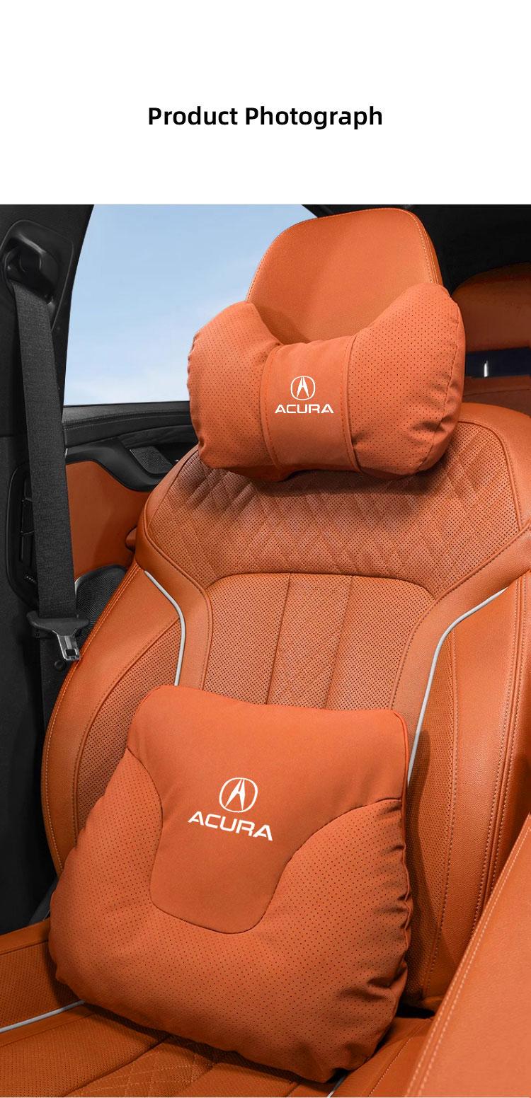 Car Seat Headrest Lumbar Support Protective Pillow Waist Cushion For Acura ADX RDX ZDX Integra NSX MDX TLX CDX ILX RLX TL RL