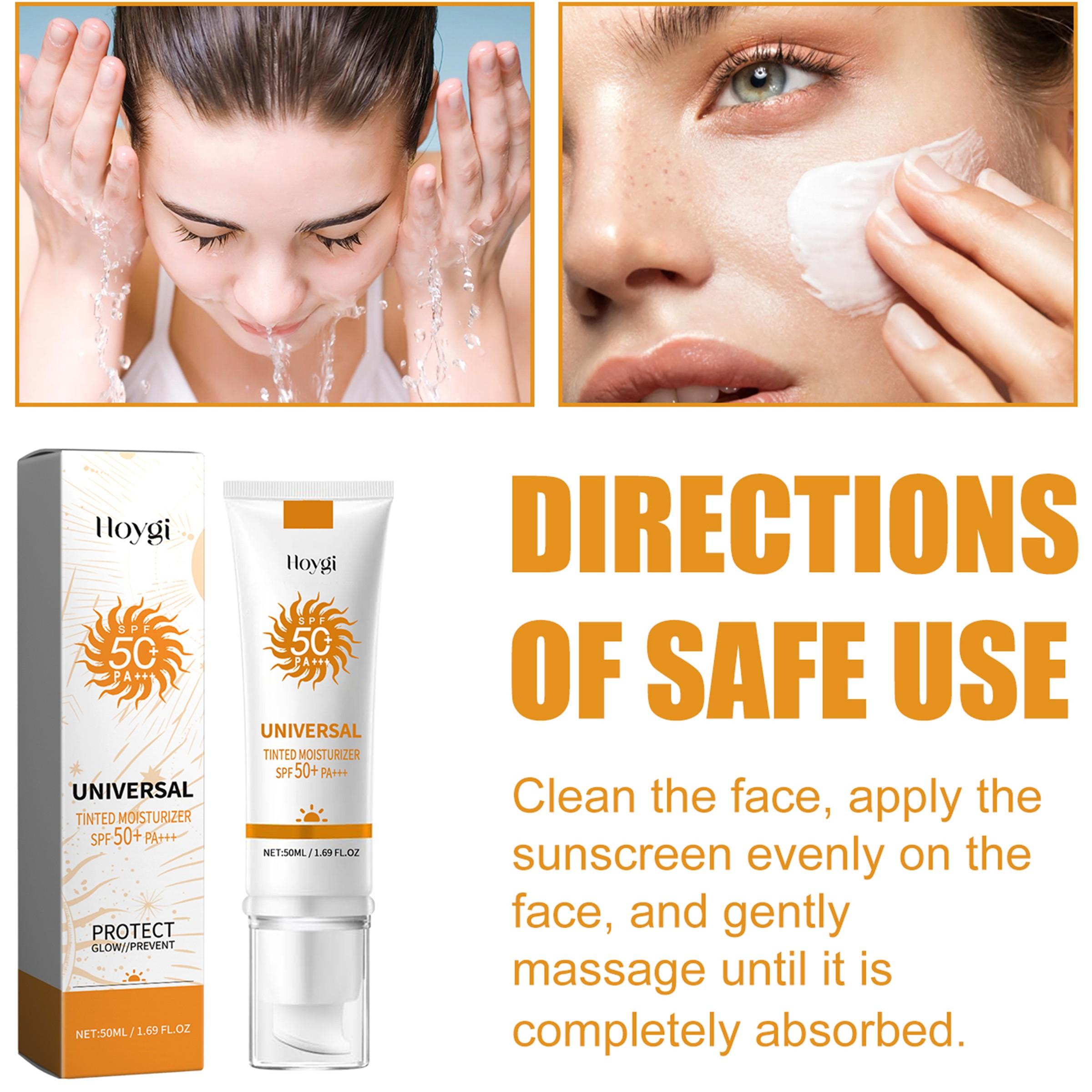 Multi-Functional Foundation Sunscreen, High SPF Outdoor UV Protection, Brightening Moisturizing Cream, Gentle Cooling Colorful Sunscreen