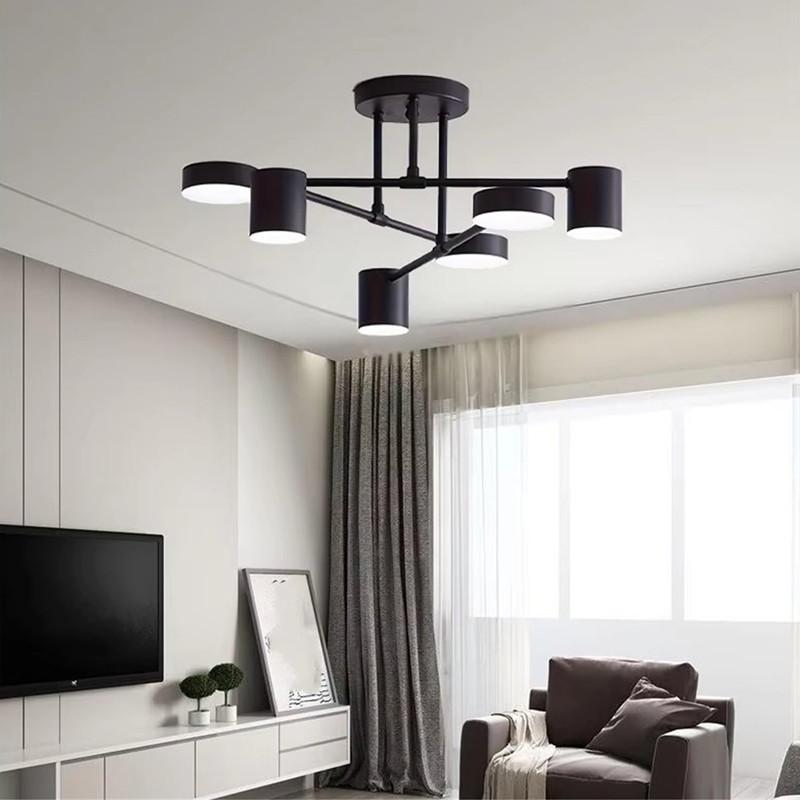 Creative 6-Light LED Ceiling Light, Modern Farmhouse Chandelier, Ideal for Kitchen, Bedroom, Hallway, Home Decor