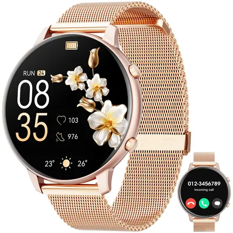 Smart Watch,Bluetooth Call Smartwatch for Men Women,Multiple Sport Modes,Compatible with iOS and Android, 1.39-inch Screen Fitness Trackers（Equipped with two straps）Perfect Christmas Gift