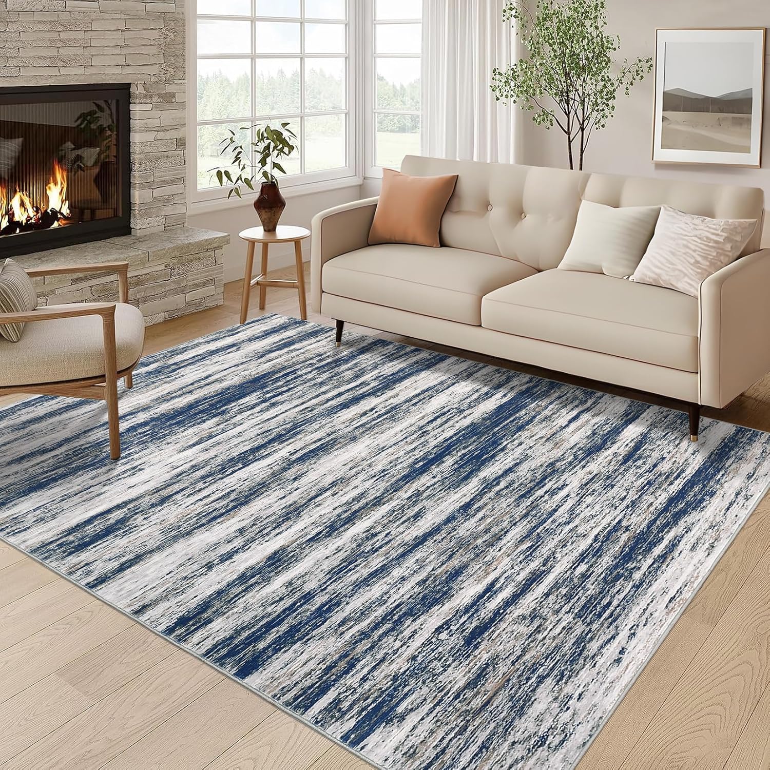 Modern Abstract Striped Runner Rug Washable Kitchen Runner Rug Stain Resistant with Non-Slip Backing Easy to Clean Floor Cover for Living Room Bedroom Hallway Laundry Modern Abstract Striped Runner Rug Washable Kitchen Runner Rug Stain Resistant with Non-Slip Backing Easy to Clean Floor Cover for Living Room Bedroom Hallway Laundry