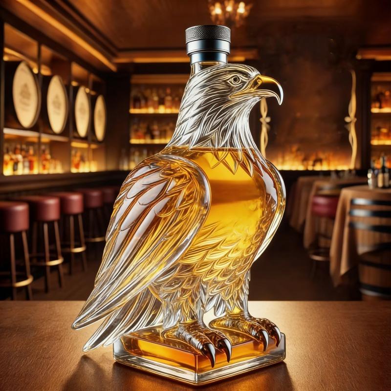 Eagle shaped whisky bottle, high borosilicate bottle for bar