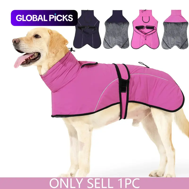 Winter Warm Pet Clothes, Thick Dual-Layer Waterproof Snow-Resistant Dog Coat, Husky Clothes, Outdoor Harness-Compatible Large Dog Jacket, Cold Weather Pet Apparel #GLOBAL PICKS