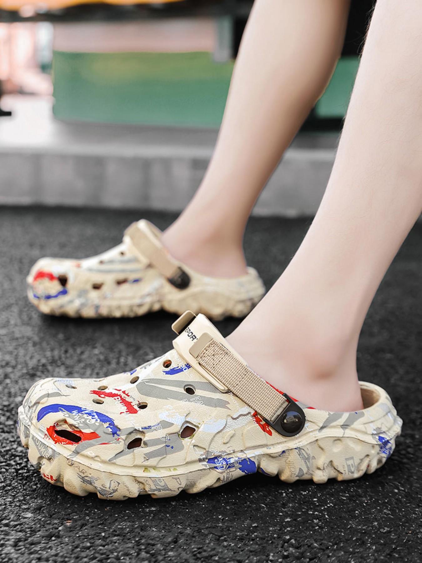 Men's Hollow Out Urban Sandals, Breathable Anti-Slip Eva Material, Adjustable Straps, Casual Outdoor Shoes, Suitable for Spring Summer Fall